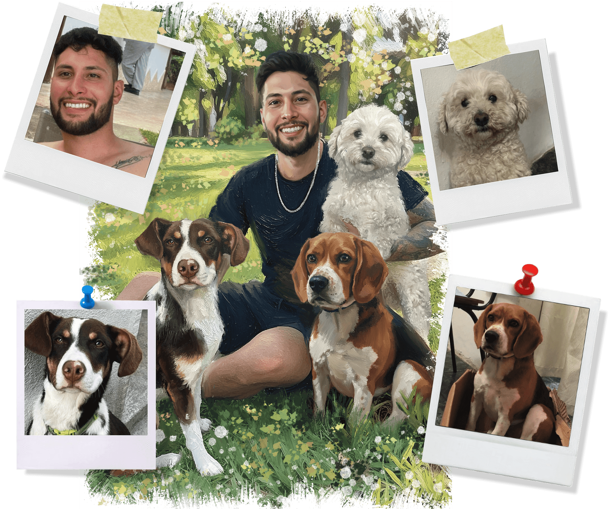 Group portrait creation demonstration